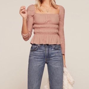 Reformation Mauve Blouse